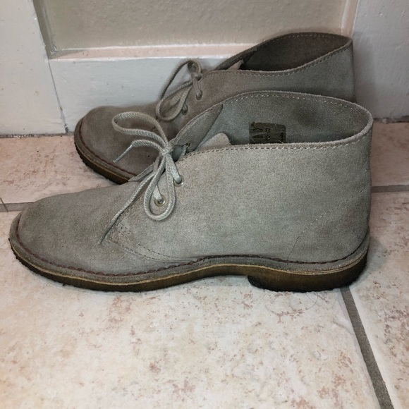 Clarks Original Desert Gray Lace-Up Ankle Boots Size 7 - Picture 1 of 10